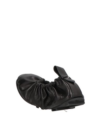 Woman Ballet flats Black Size 10 Leather