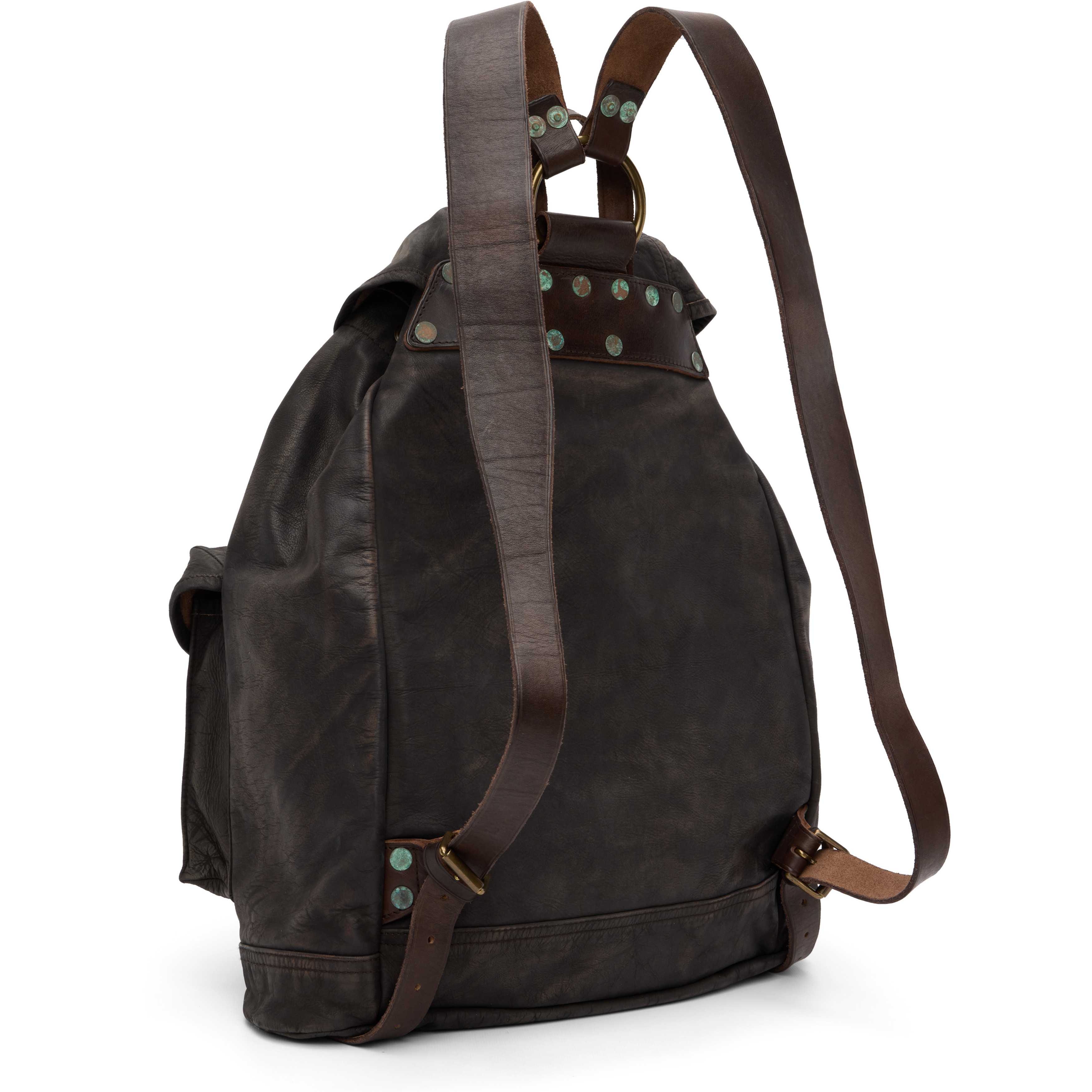 Brown Leather Rucksack Backpack
