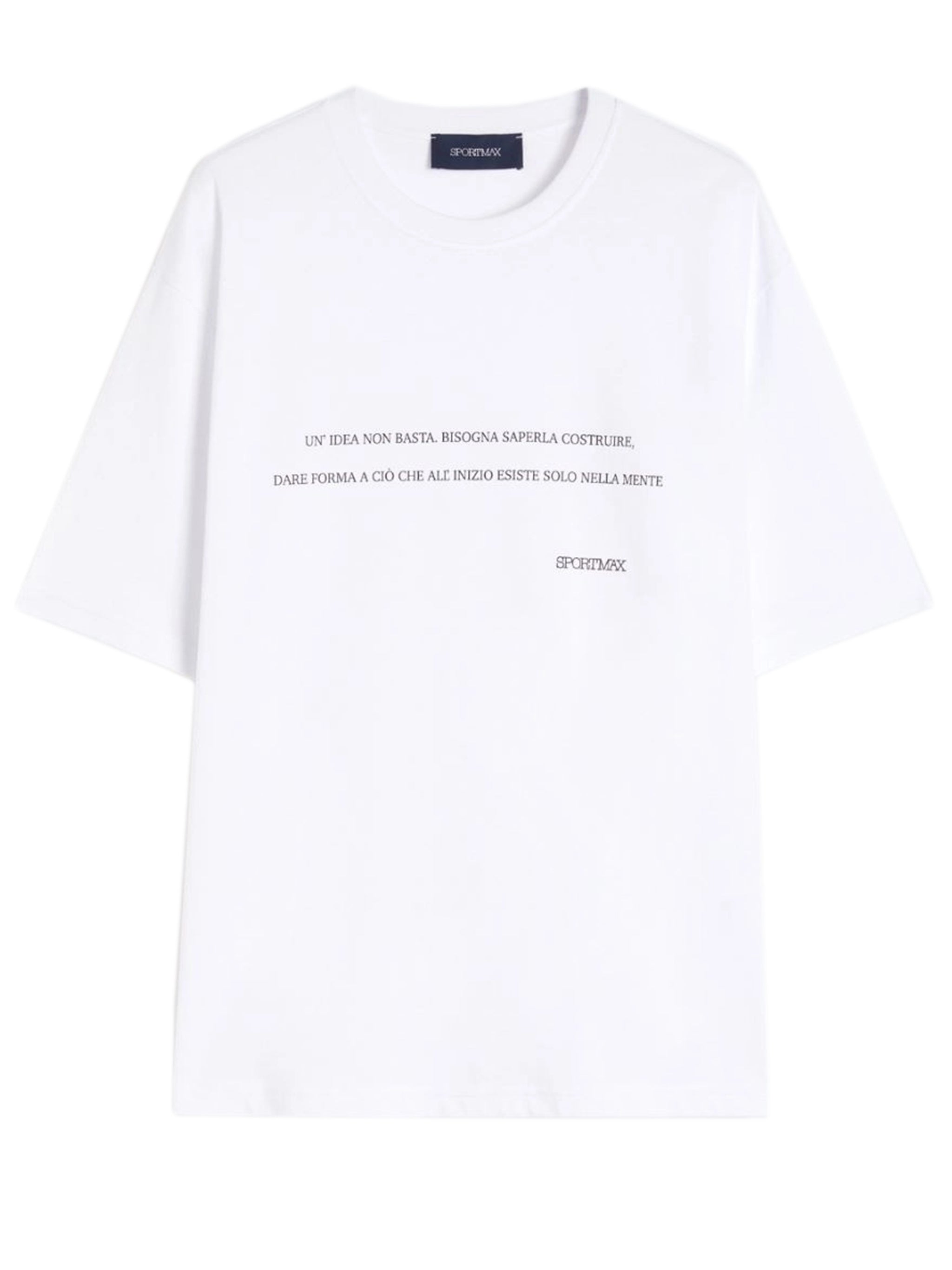 Rounded Neck Short-Sleeve Tee with Custom Chest Print