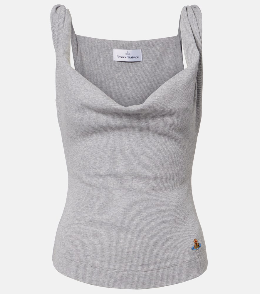 Anna cotton-blend jersey tank top