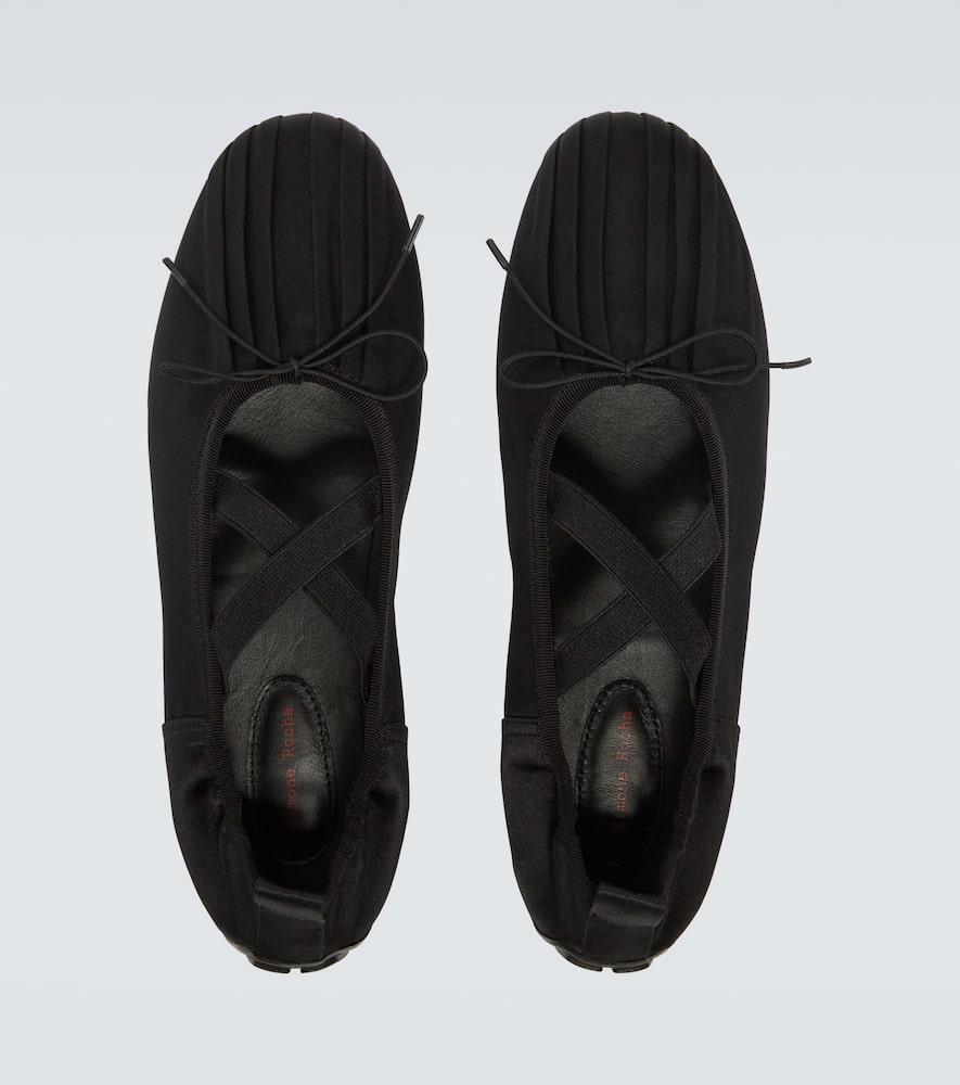 Simone Rocha Grip satin ballet flats