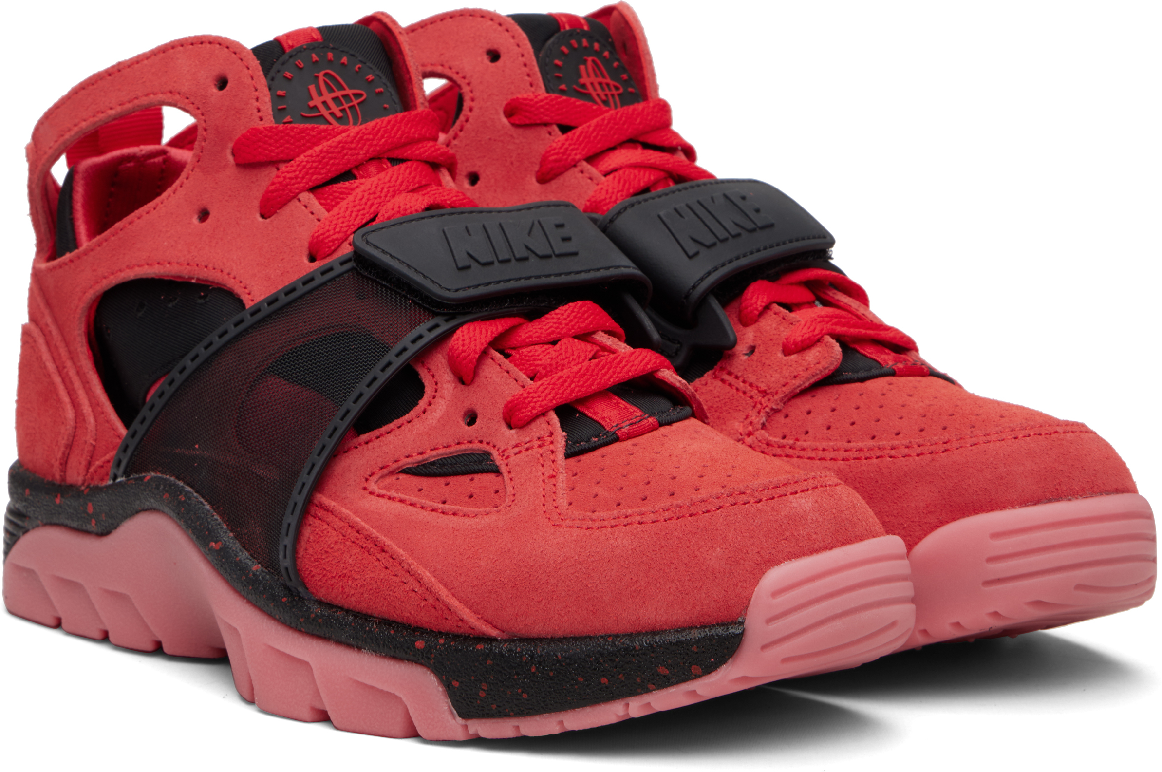 Red & Black Air Trainer Huarache Sneakers