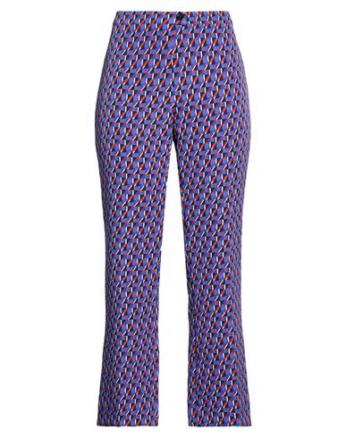 Woman Pants Blue Size 10 Polyester, Elastane