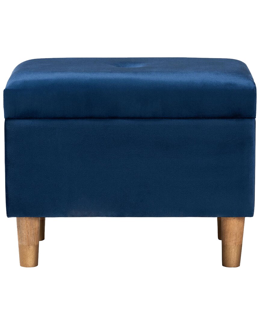 Elias Modern Velvet Storage Ottoman