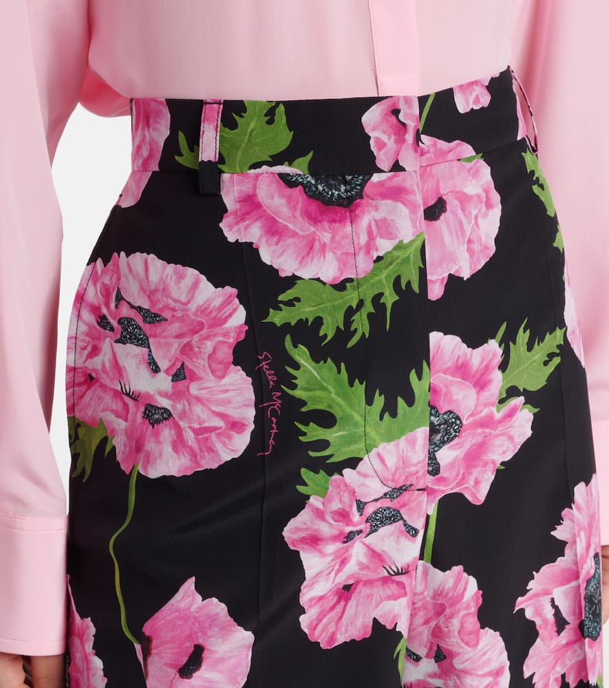Poppy floral wide-leg pants