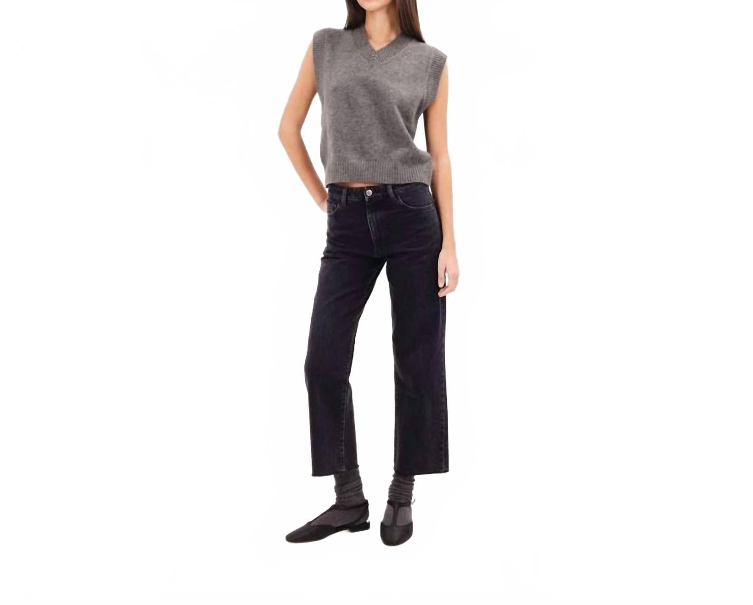 Jill Straight Leg Jeans In Graphite Black