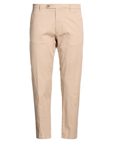Man Pants Beige Size 38 Cotton, Elastane