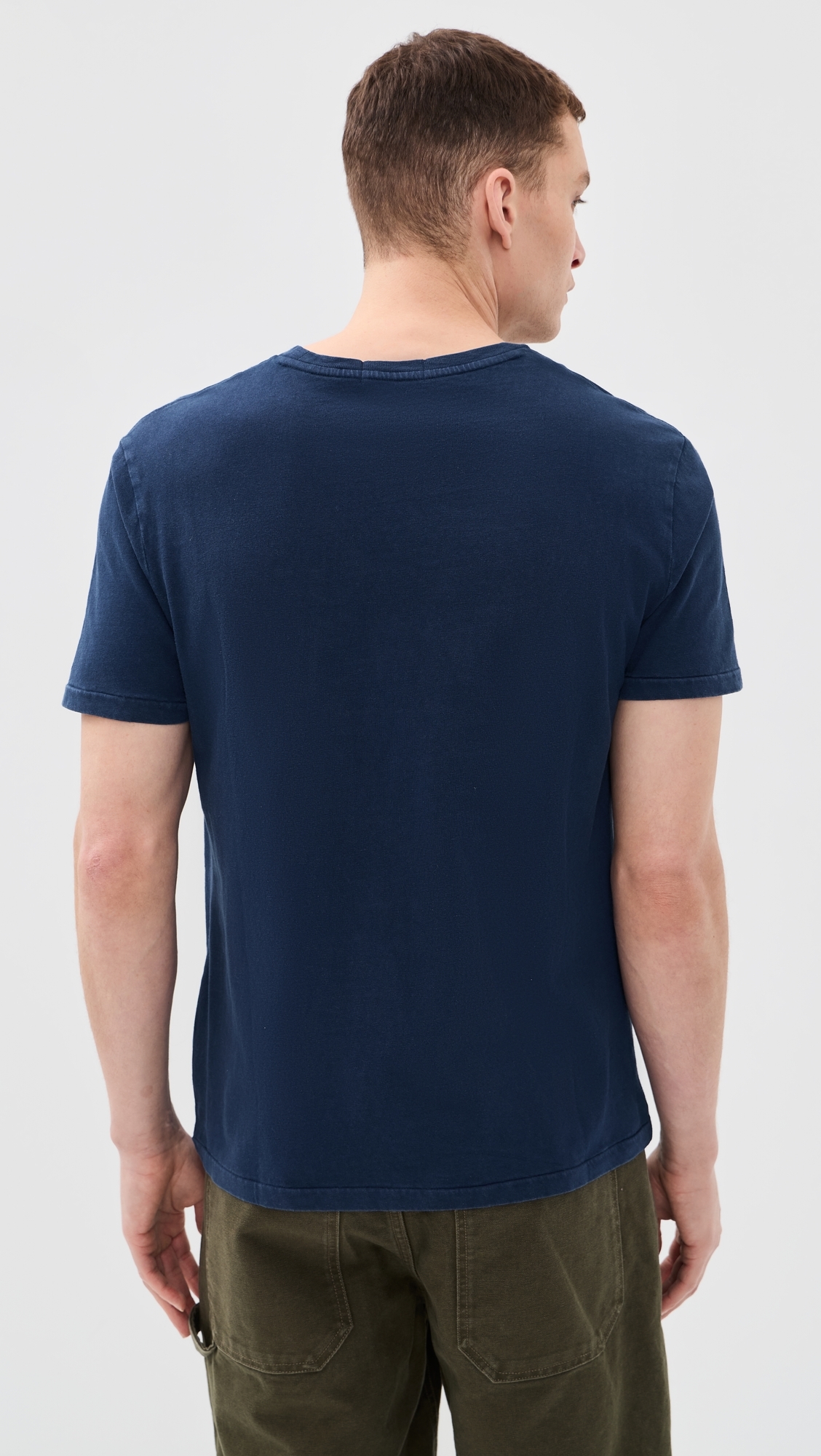 Cotton Linen T-Shirt Newport Navy