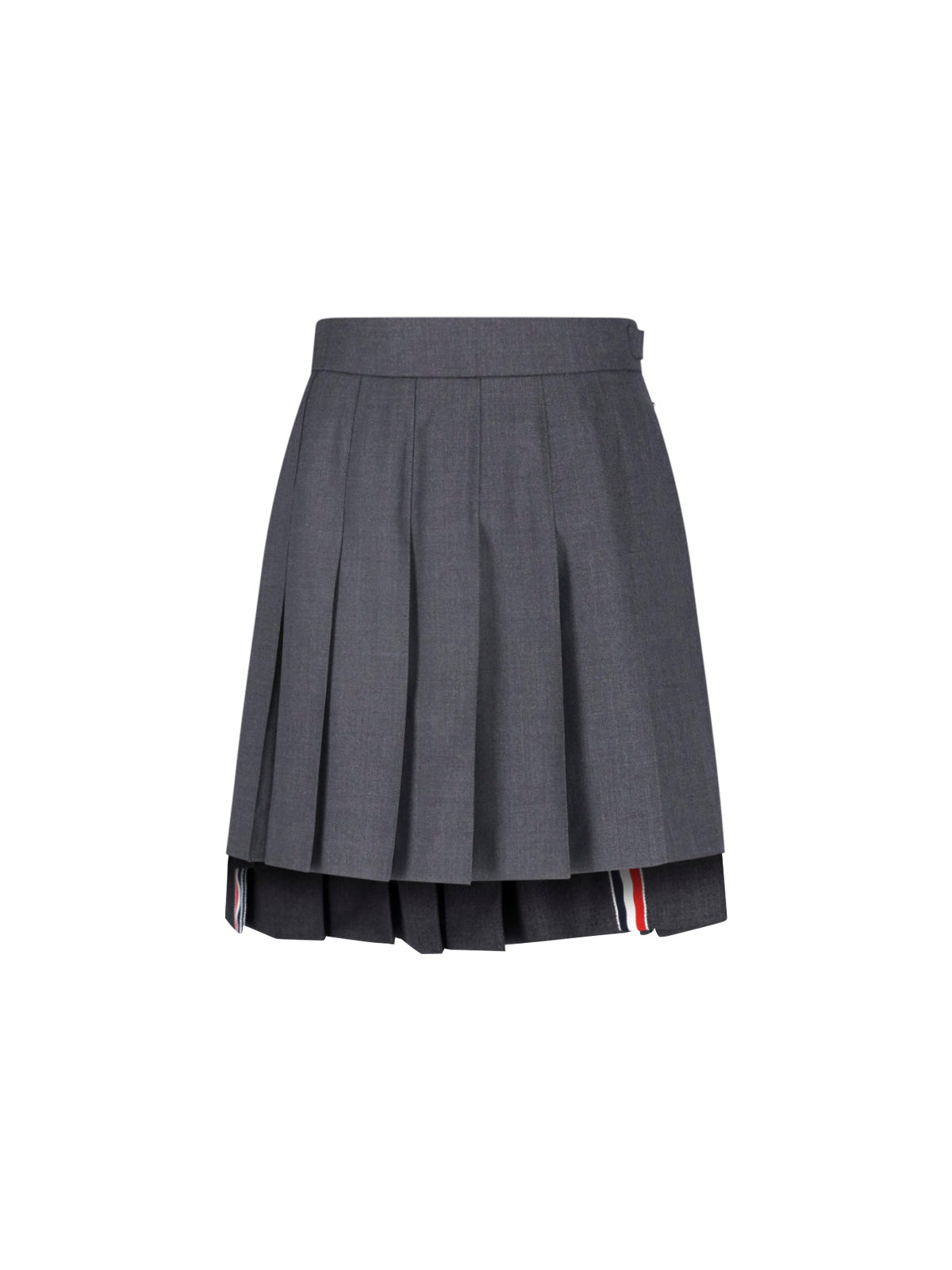 Tailored Wool Mini Skirt with Cupro Lining