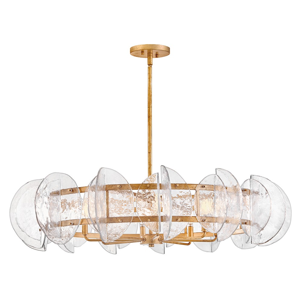 Distressed Brass LED Chandelier from the Seraphina Collection