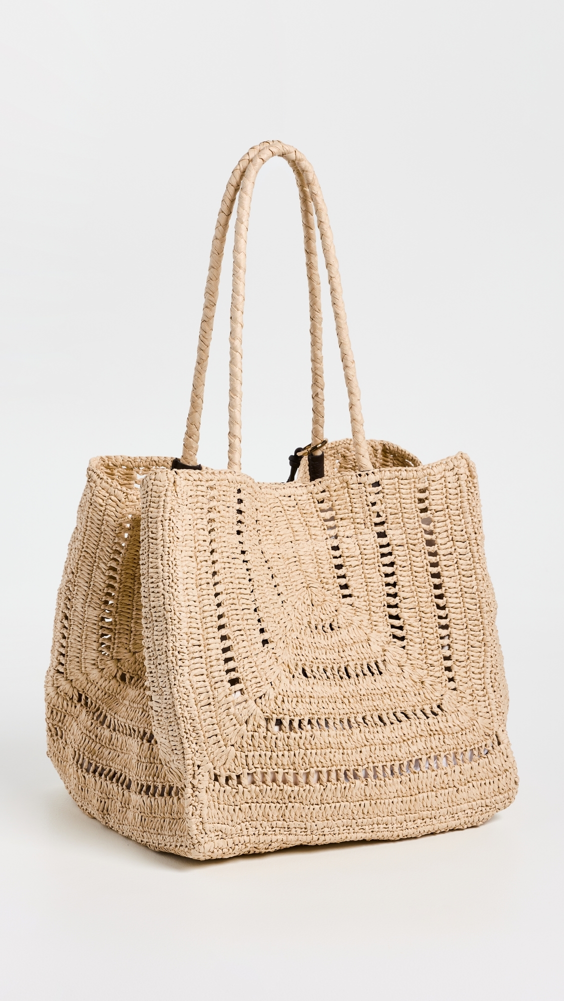 X Shopbop Large Eyelet Raffia Tote w/ Bag Charm Natural One Size