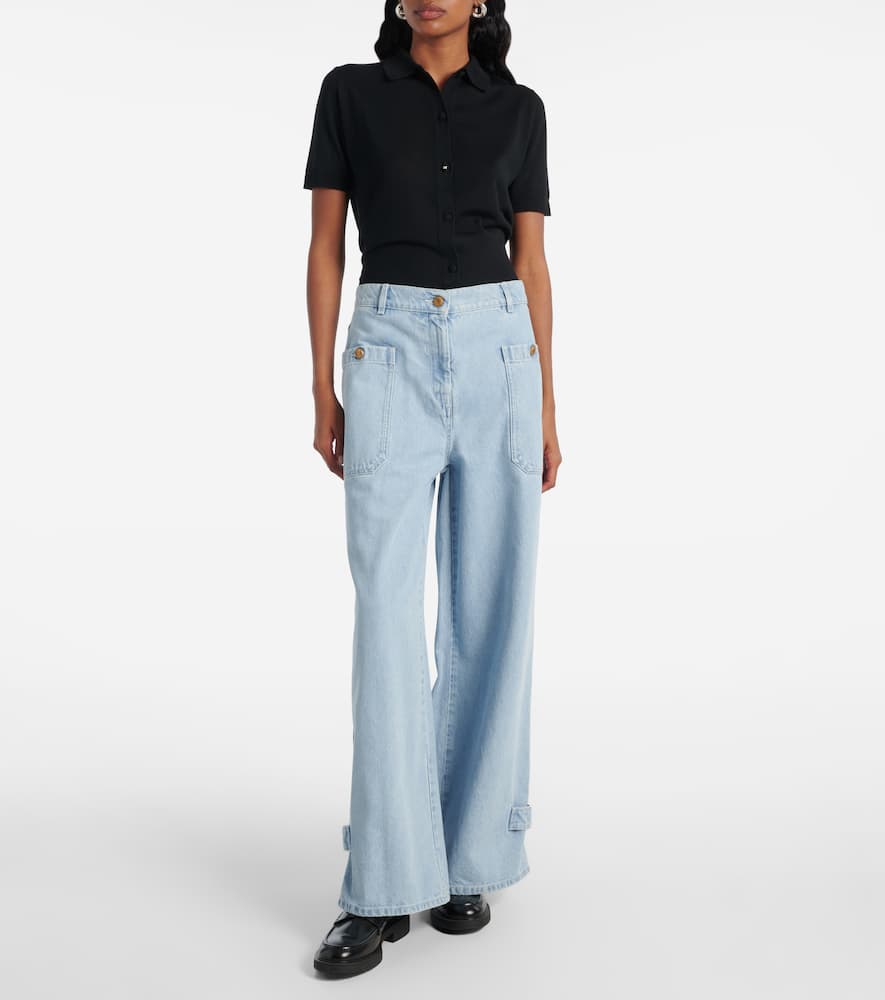 Pugnale high-rise wide-leg jeans