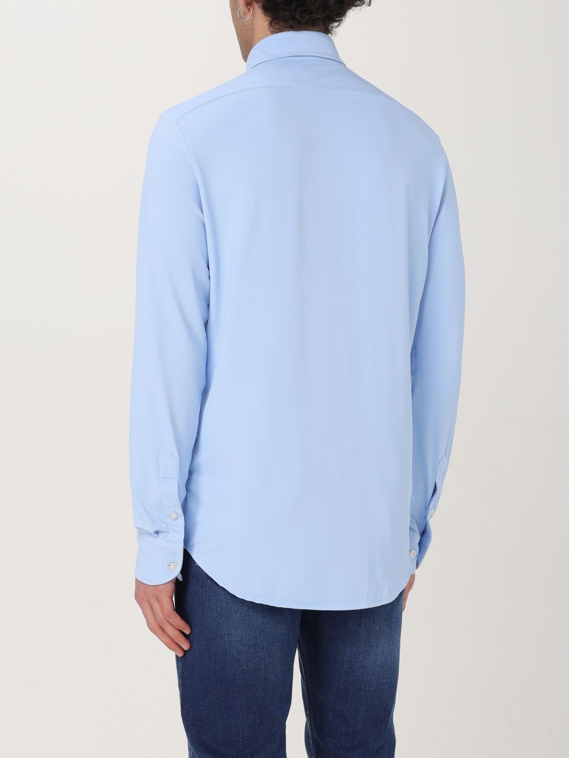 Shirt Men color Gnawed Blue