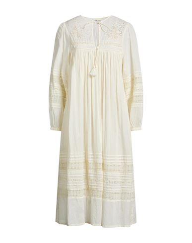 Woman Midi dress Cream Size 4 Cotton