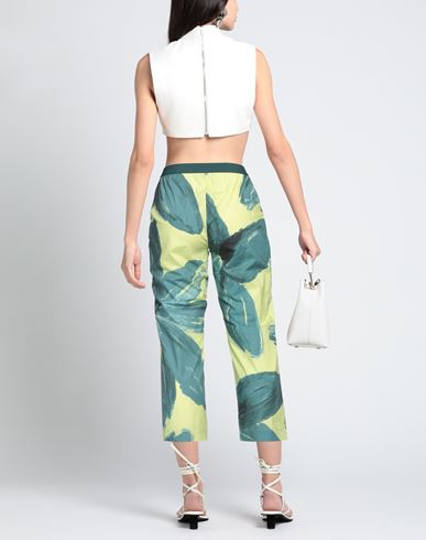 Liviana Conti Woman Pants Lime green Size 2 Cotton, Polyamide, Elastane