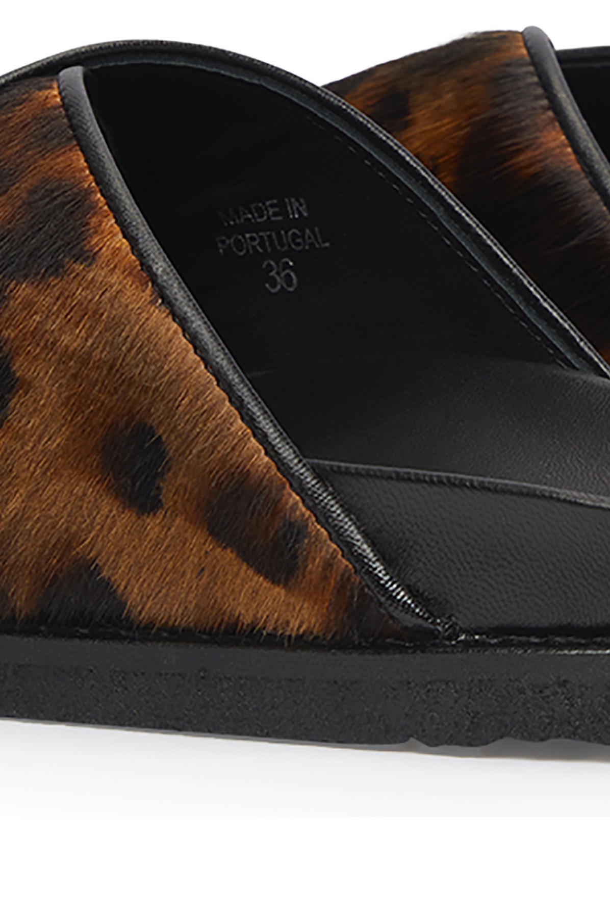 Fussbet sandals in pony leather