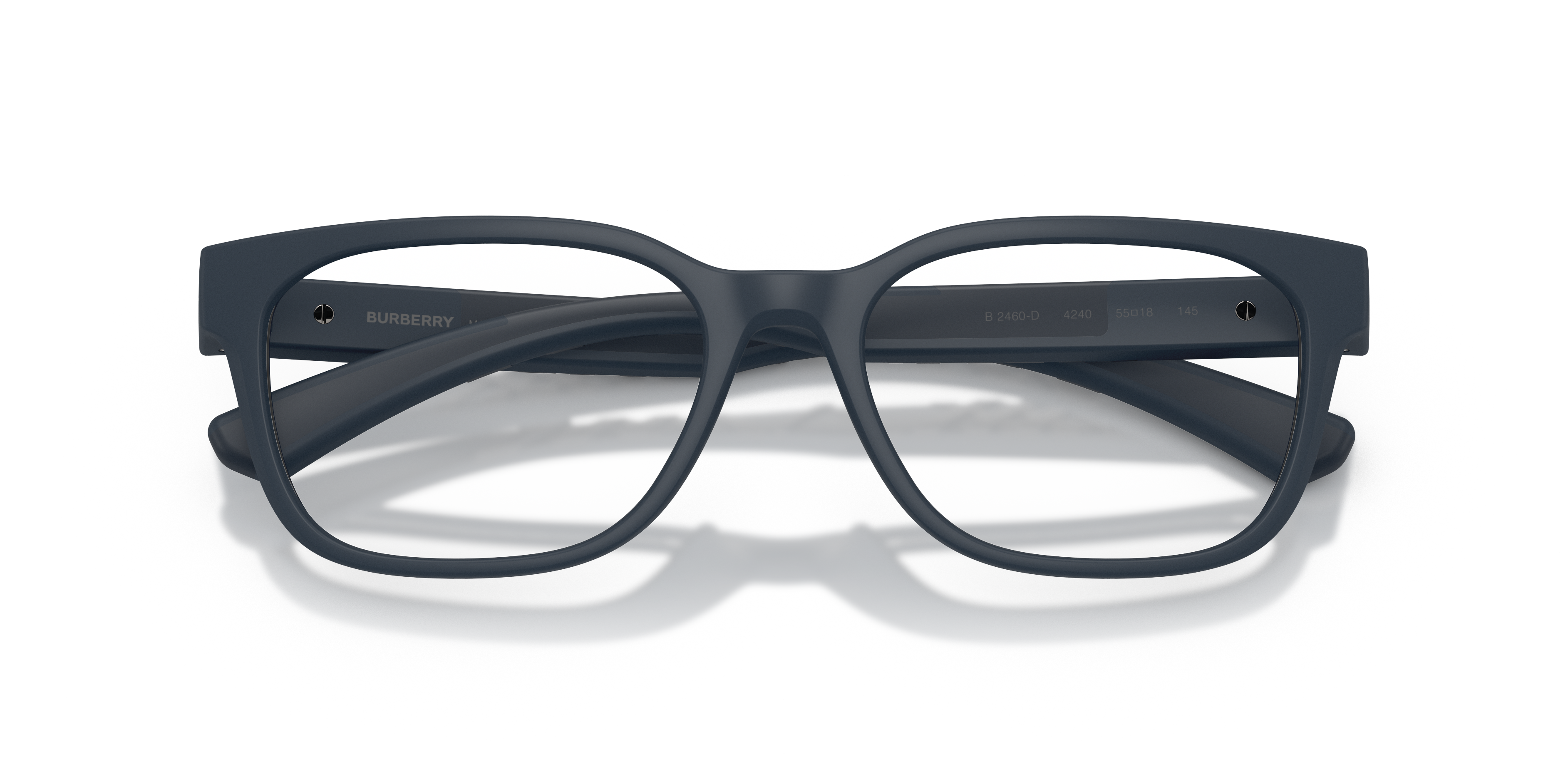 Burberry Man Burberry BE2460D 4240 Optical frames Injected Blue Transparent Squared Norma