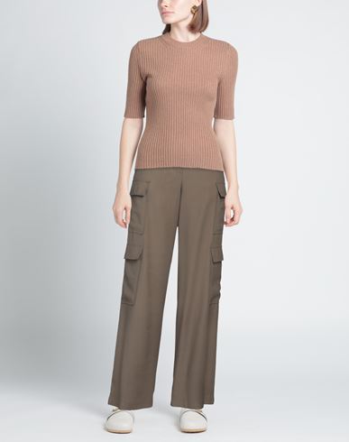 Woman Pants Military green Size 2 Viscose, Polyester