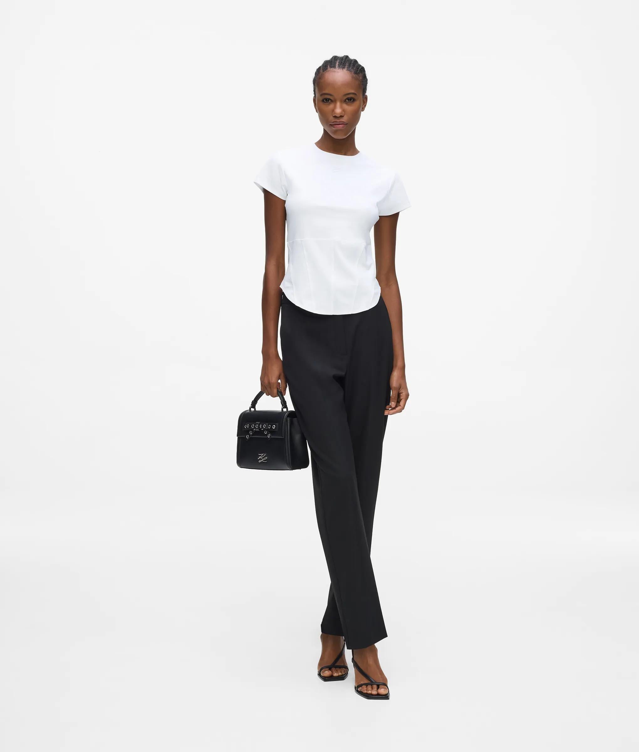 Karl Lagerfeld - Korsett-t-shirt, Damen, Weiss, Größe