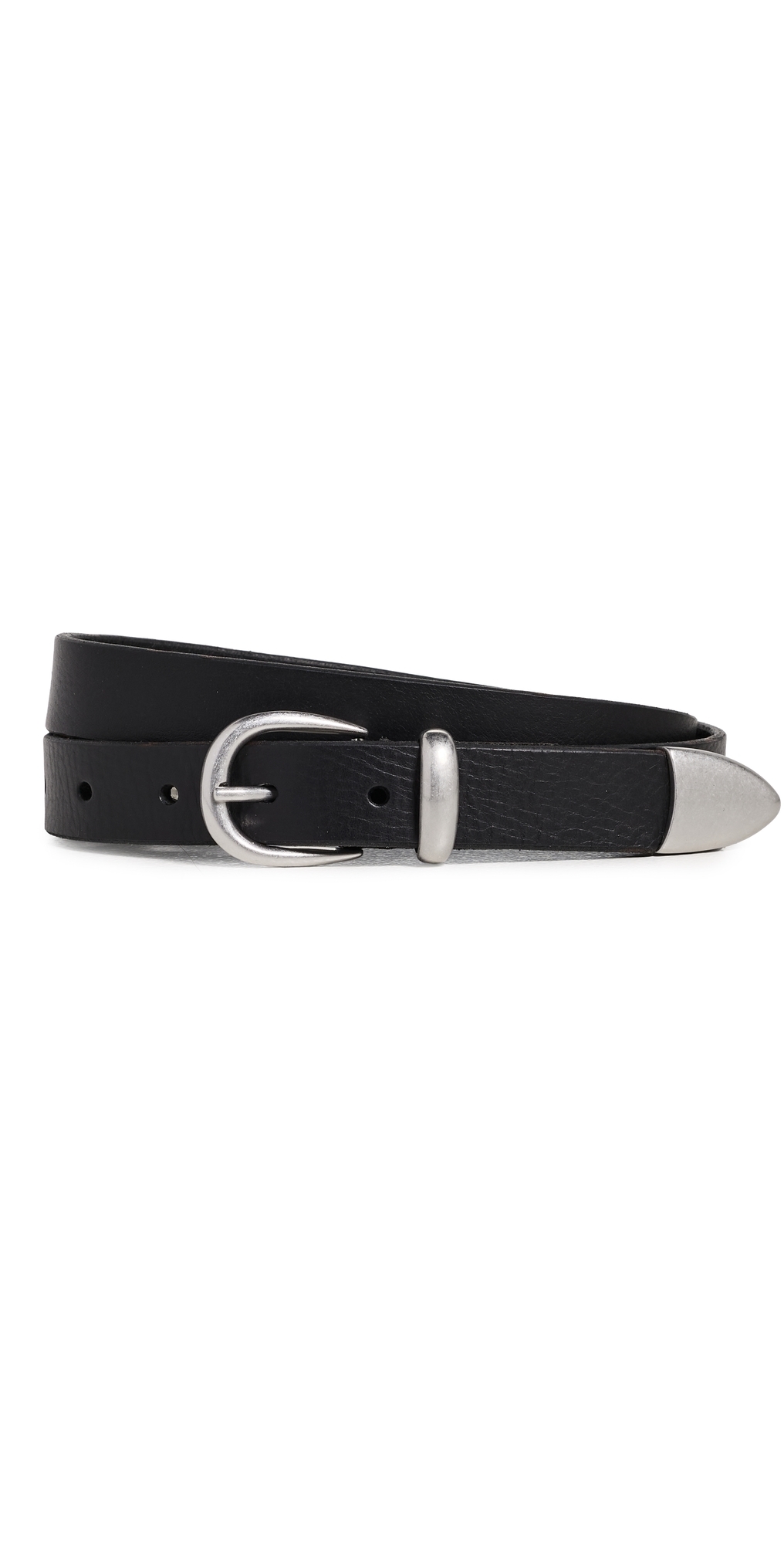 Western Bridle Leather Belt Black