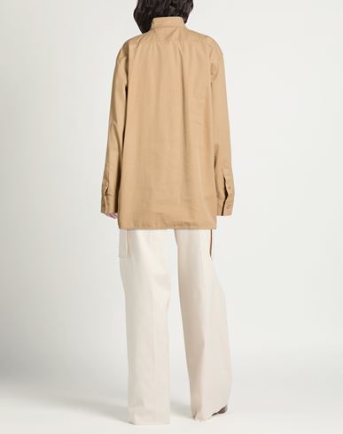 Woman Shirt Beige Size 4 Cotton, Cashmere