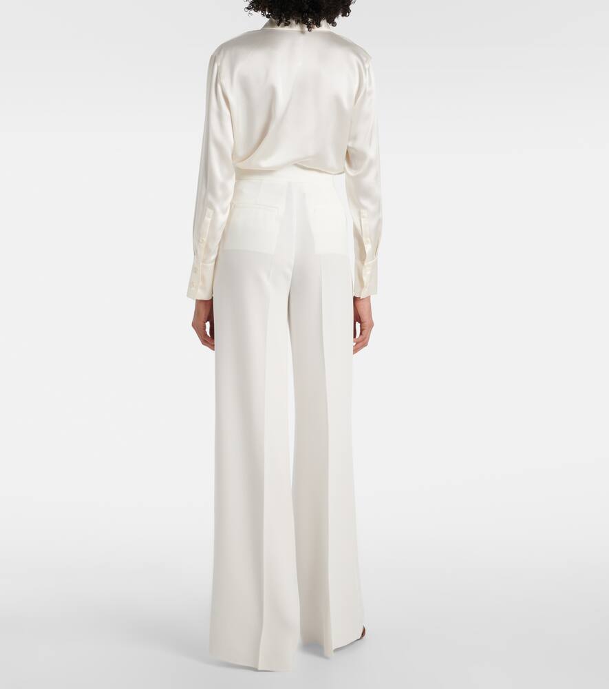 Abetone high-rise cady wide-leg pants