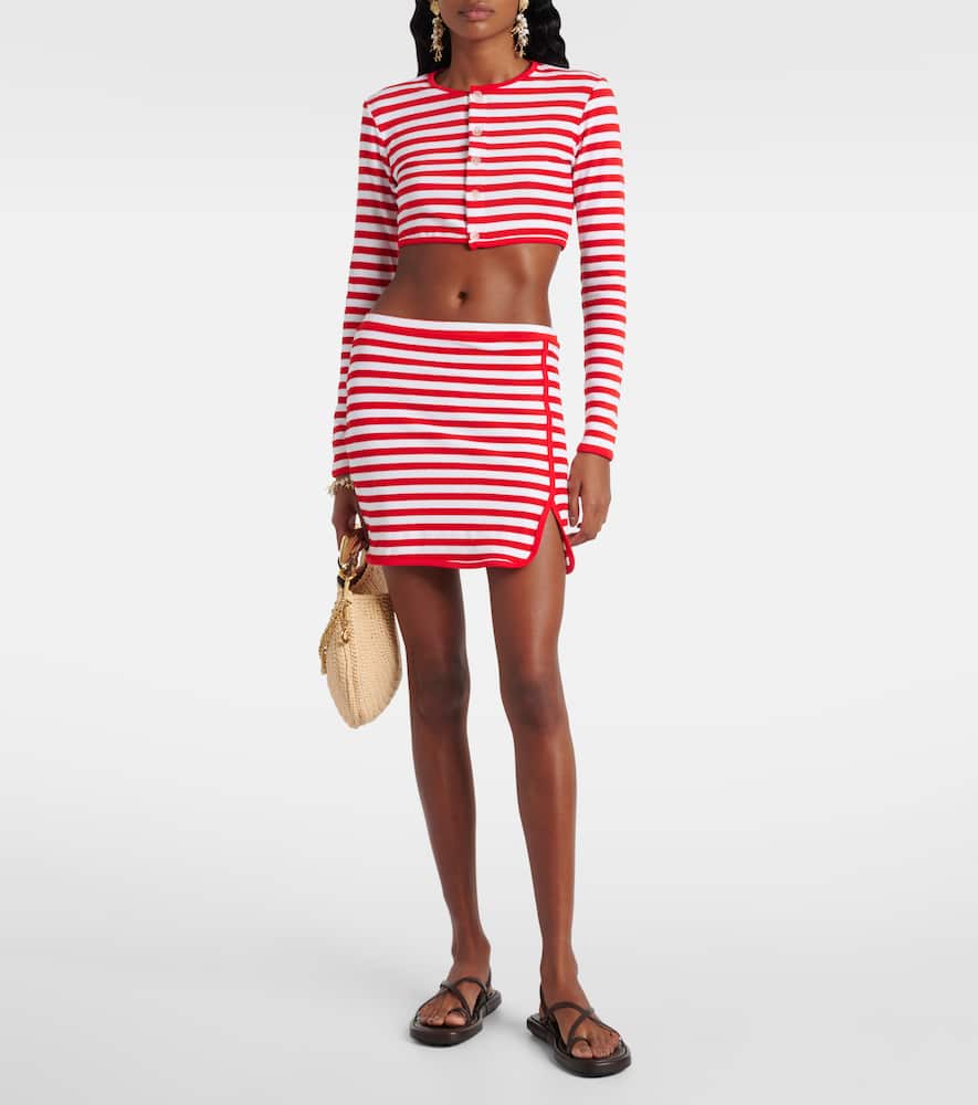 Jade Swim Striped cropped cardigan