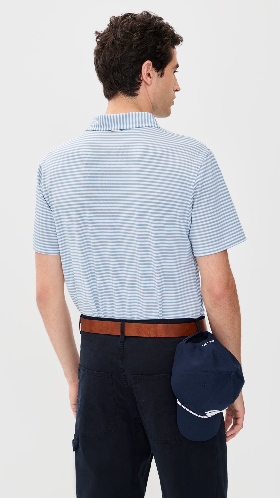 Randoplh Striped Polo Blue