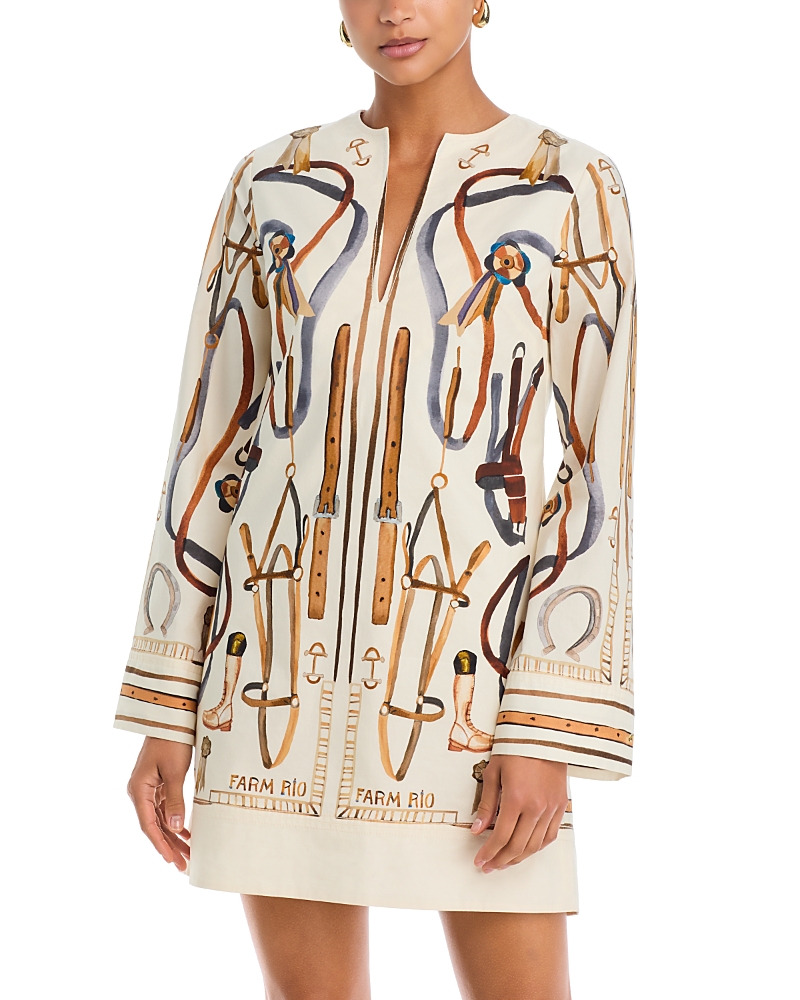 Equestrian Scarf Cape Mini Dress