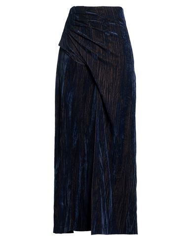 Woman Maxi skirt Midnight blue Size 6 Polyester