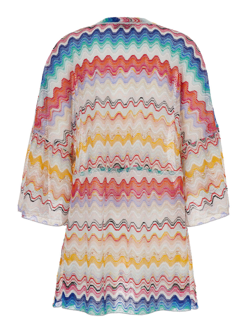 Multicolor Mini-Dress With Signature Zig-Zag Pattern In Viscose Woman