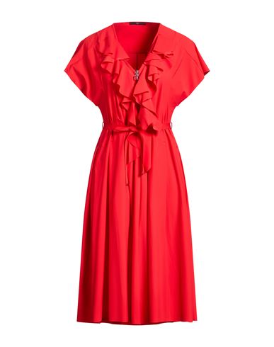 Woman Midi dress Red Size 10 Nylon, Elastane