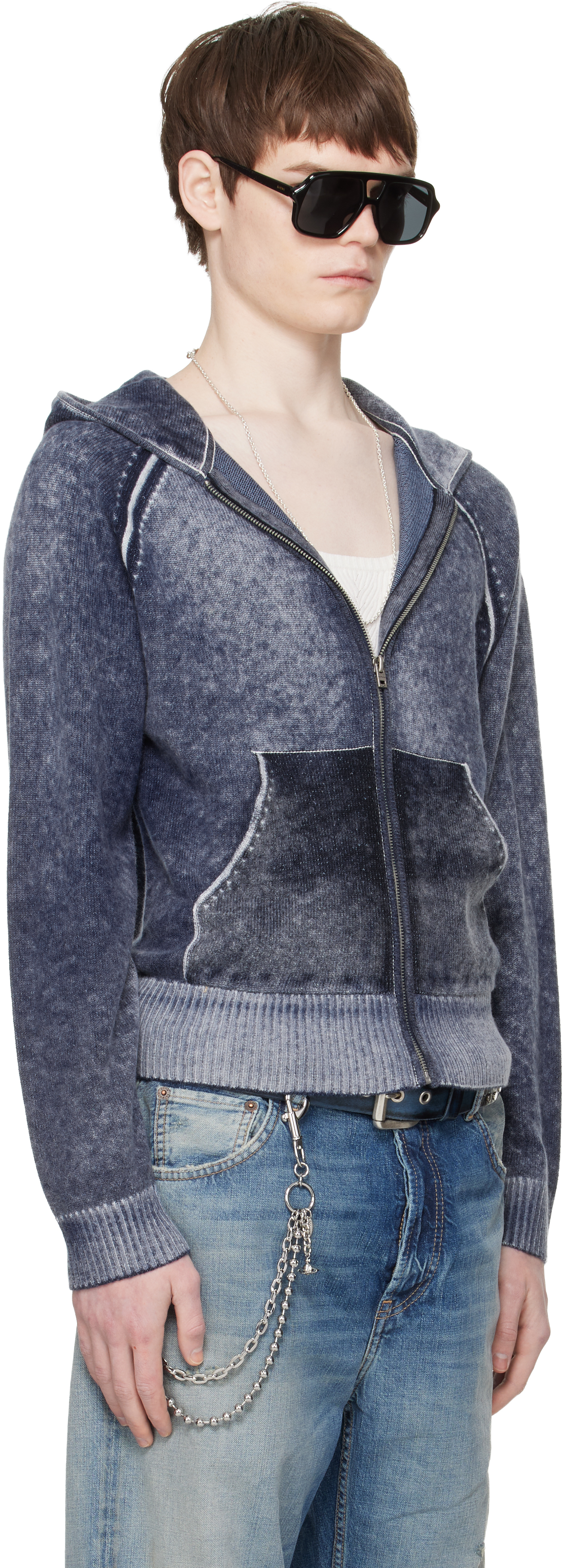 Navy Zipper Hoodie