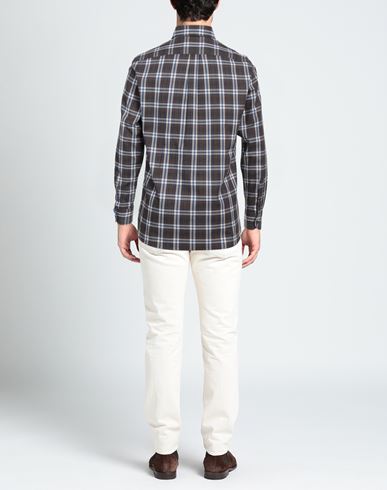 Harmont & Blaine Man Shirt Dark brown Size L Cotton