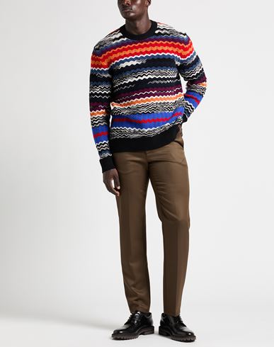 Man Sweater Orange Size 34 Wool, Polyamide, Elastane