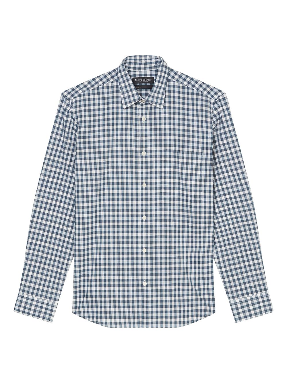 Check-pattern button-up shirt - Blue