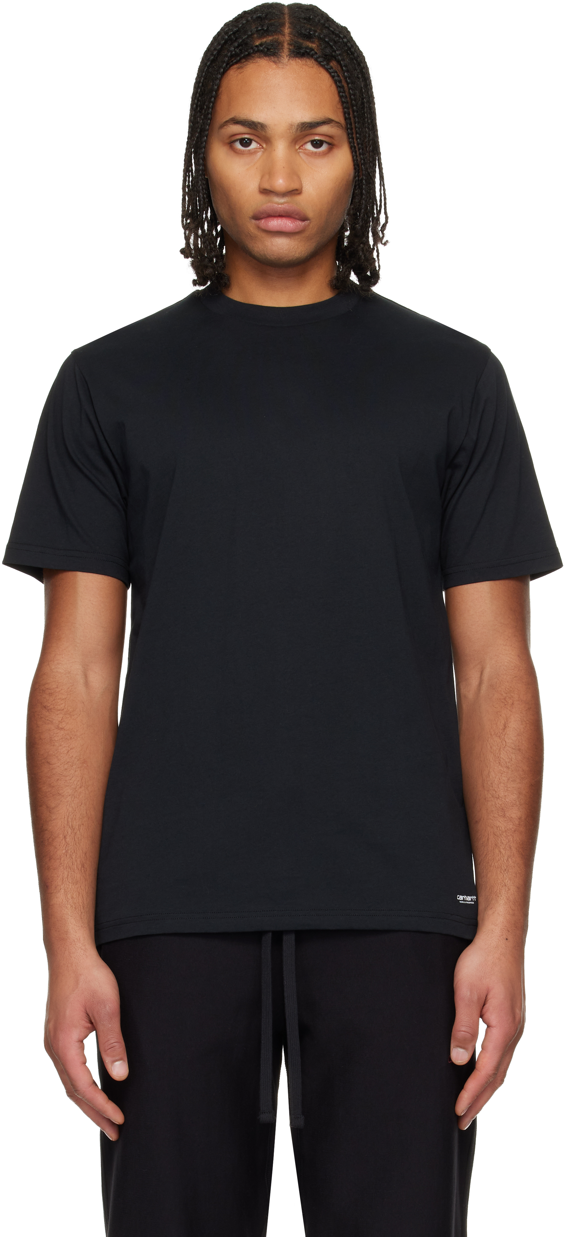 Two-Pack Black Standard Crew Neck T-shirts