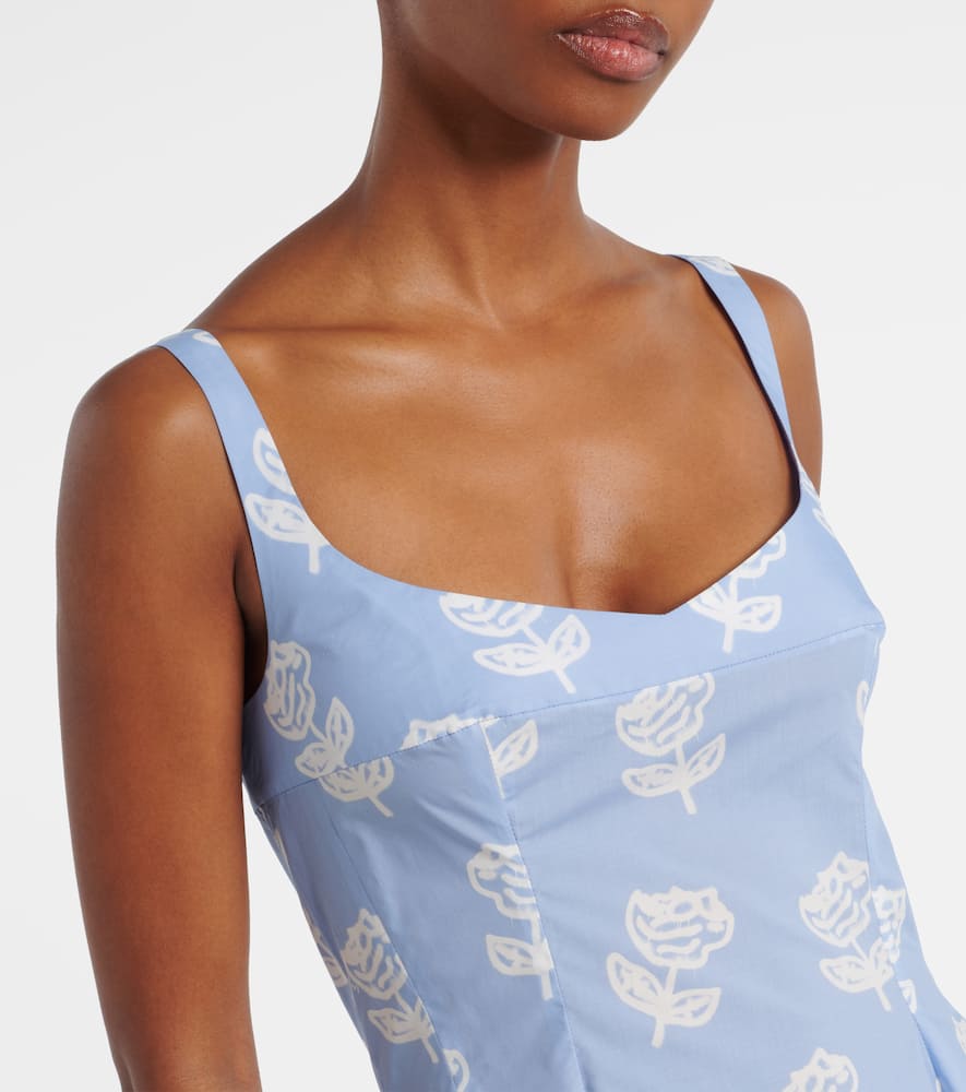 Floral cotton midi dress