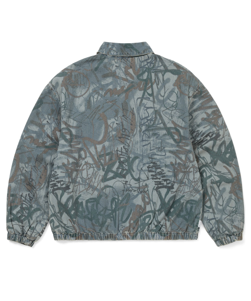 Denim Blouson Jacket Script