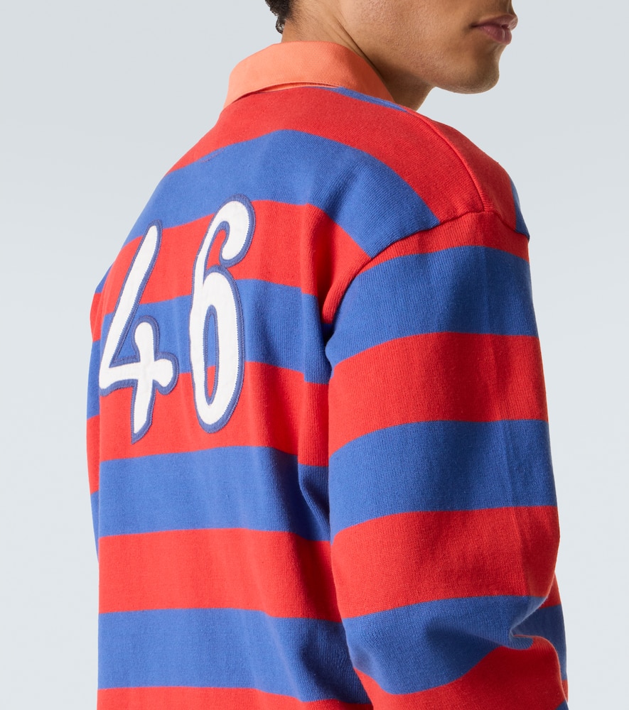 Striped cotton polo shirt