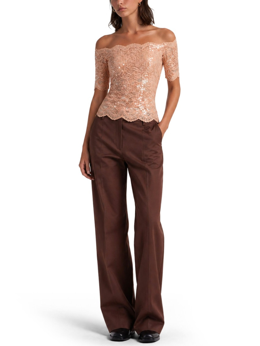Lace Embellished Top