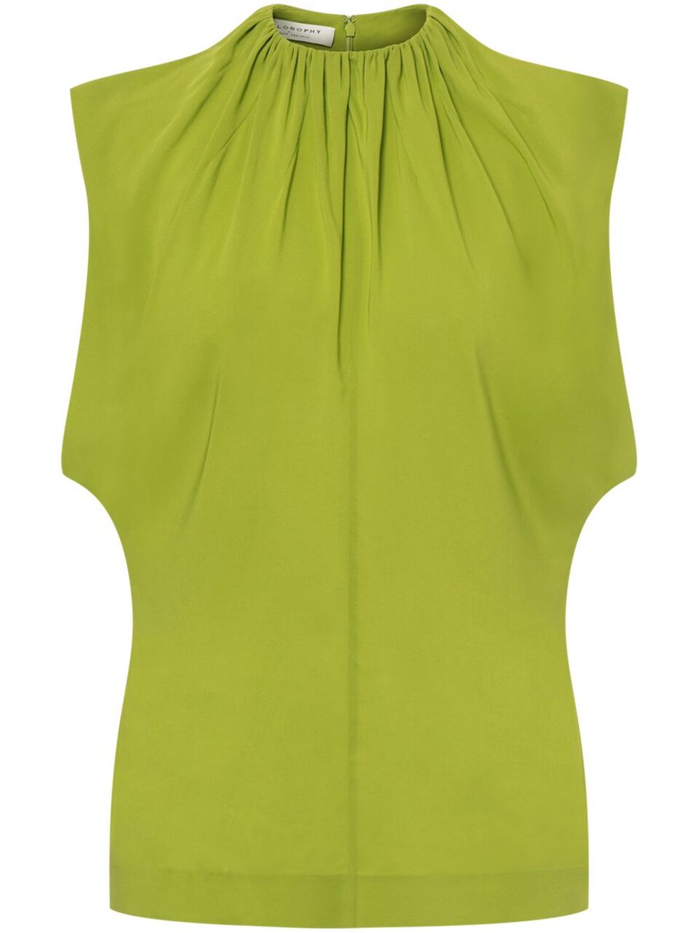 Draped sleeveless top - Green