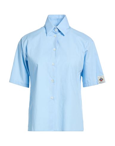 Woman Shirt Light blue Size 8 Cotton
