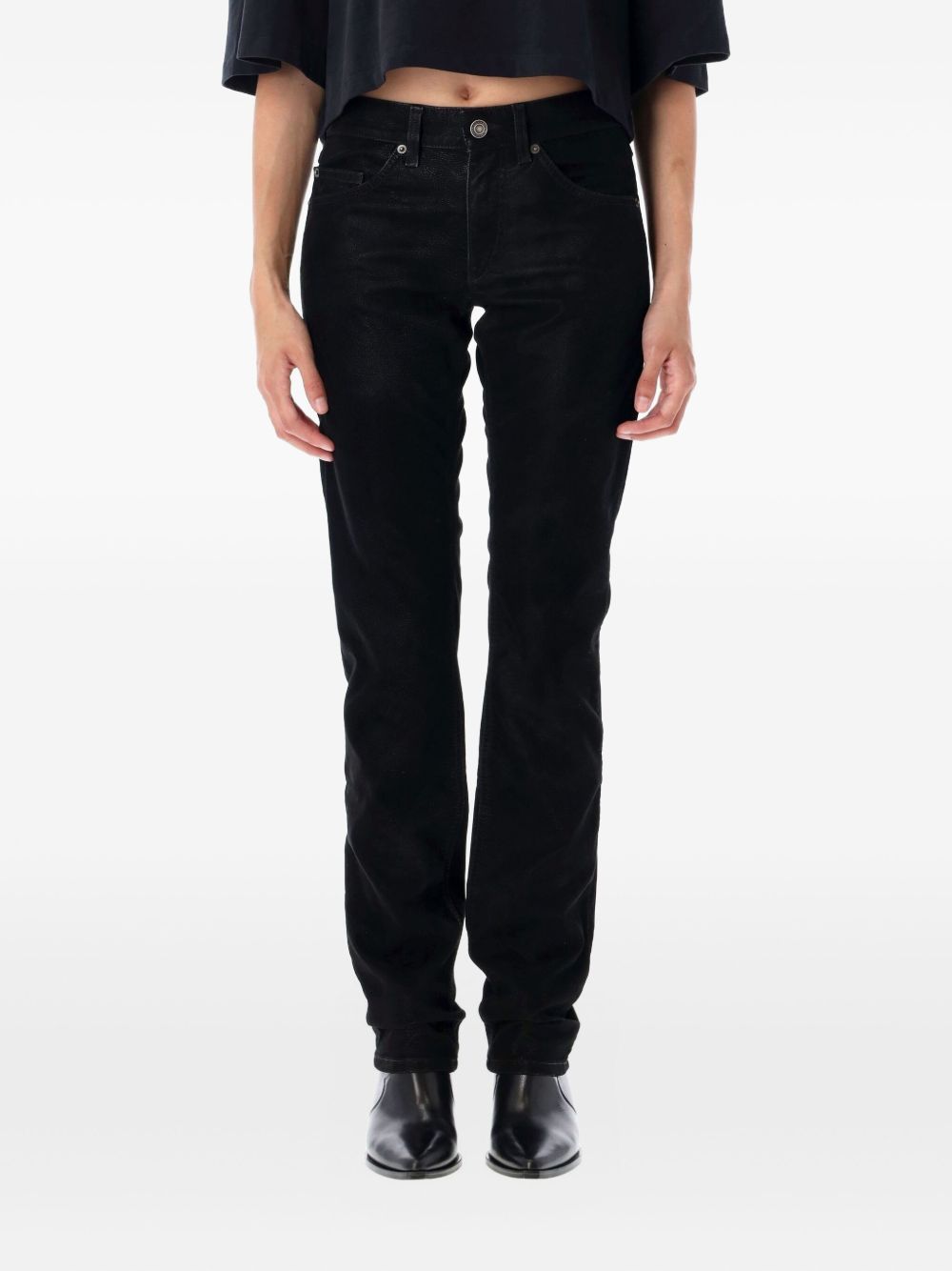 ISABEL Eco Leather Straight-Leg Pants for Women