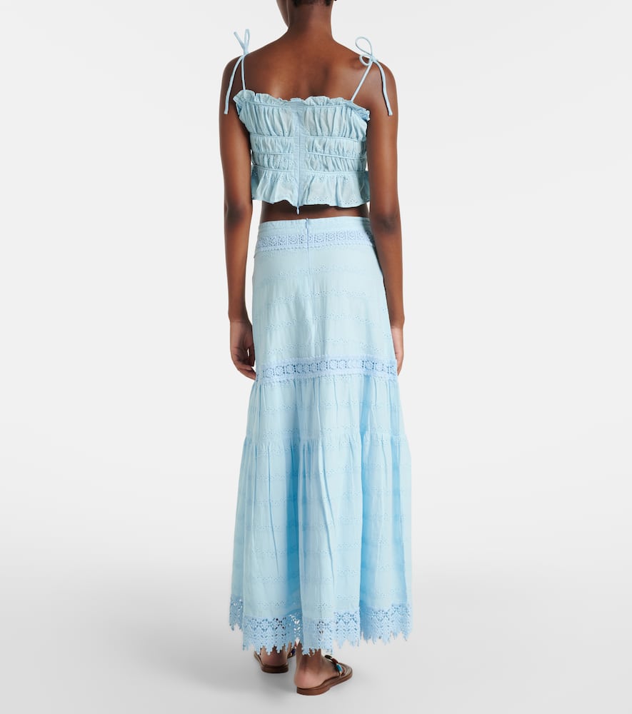 Alessia broderie anglaise cotton maxi skirt