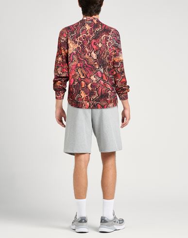 Man Sweatshirt Red Size M Cotton, Elastane