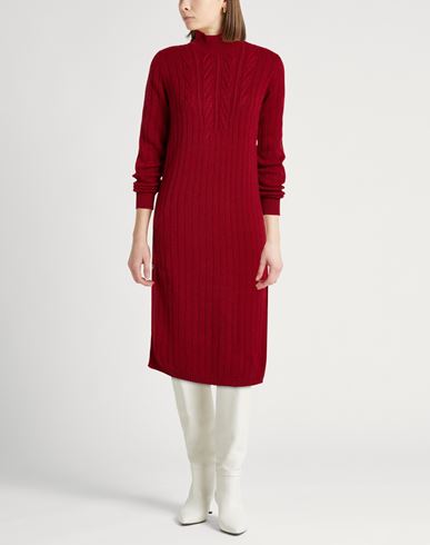 Woman Midi dress Red Size S Cashmere, Metal