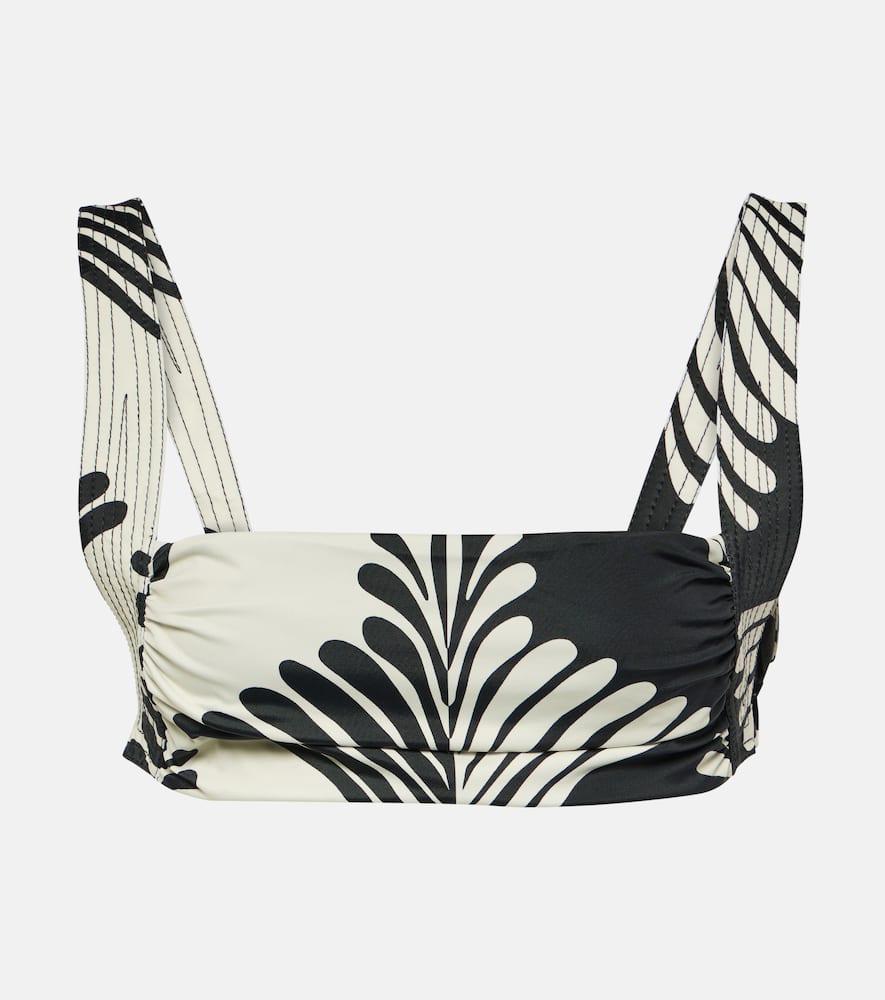 Printed bikini top