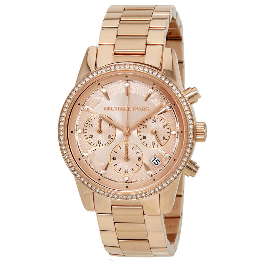 Ritz Rose Dial Ladies Watch MK6357