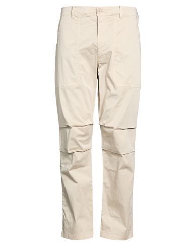 Man Pants Beige Size S Cotton, Elastane
